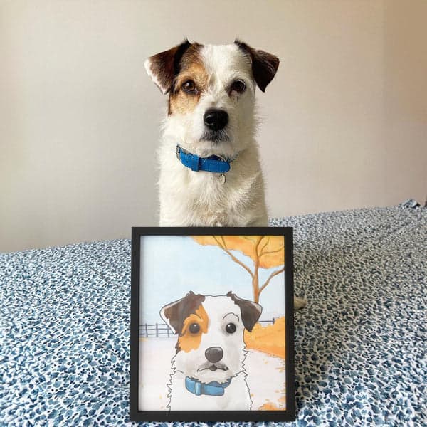 Custom watercolor pet portrait